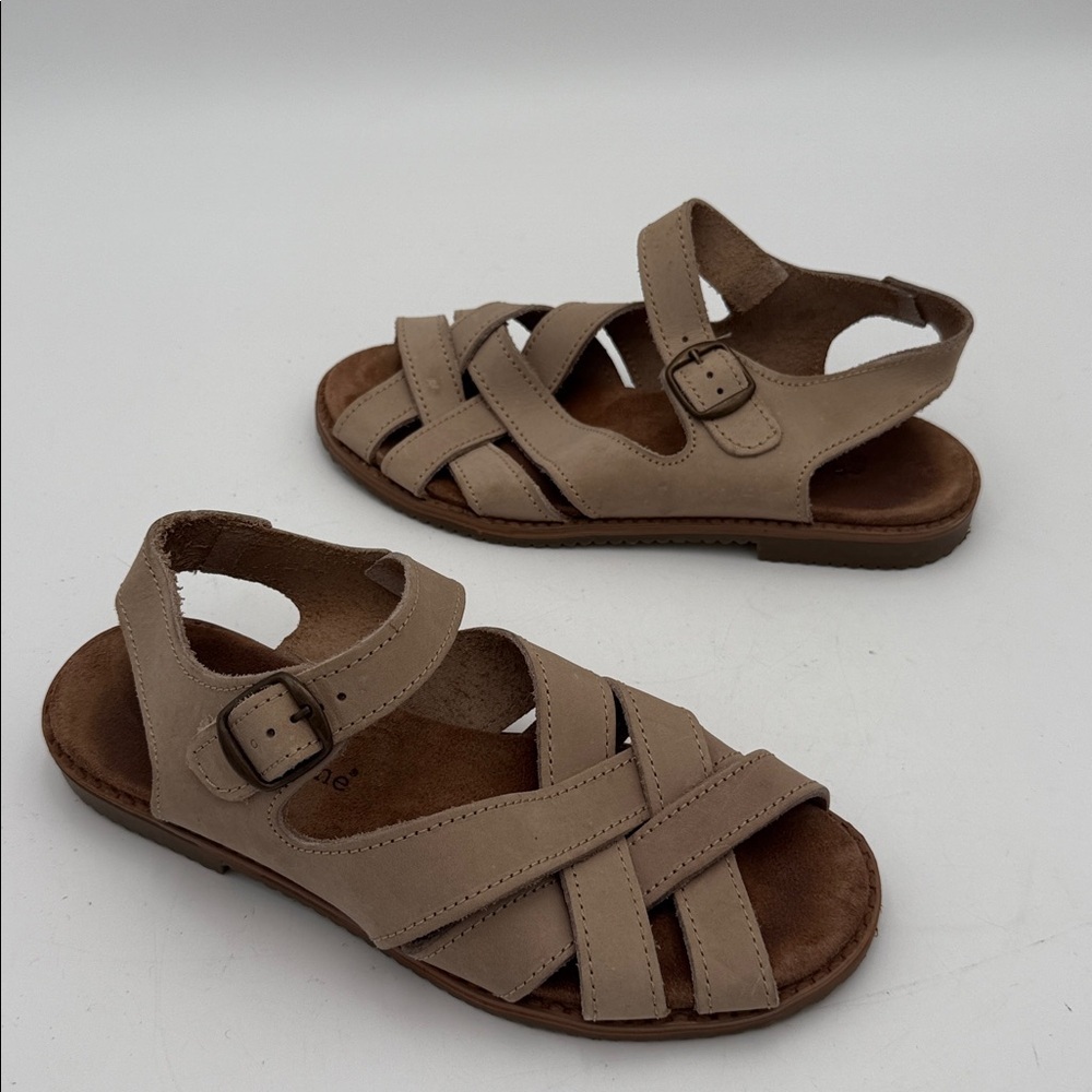 Vintage Aprotophe Beige Strappy fisherman Sandals women 6.5/7 casual Y2K retro